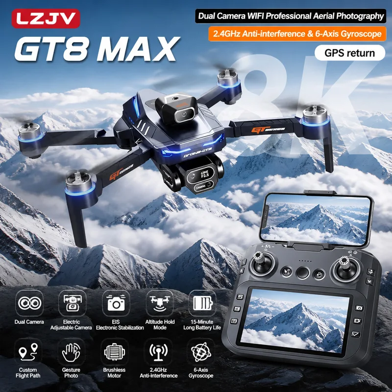 GT8 Max Foldable Drone 8K HD P - Drone Mapping 评论和价格
